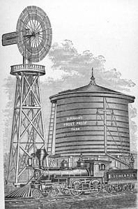 HalladayStandard1885Windmill,ForRailroadWaterPumping
